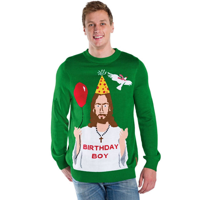 Drop Shipping Men's Green Christmas Sweater